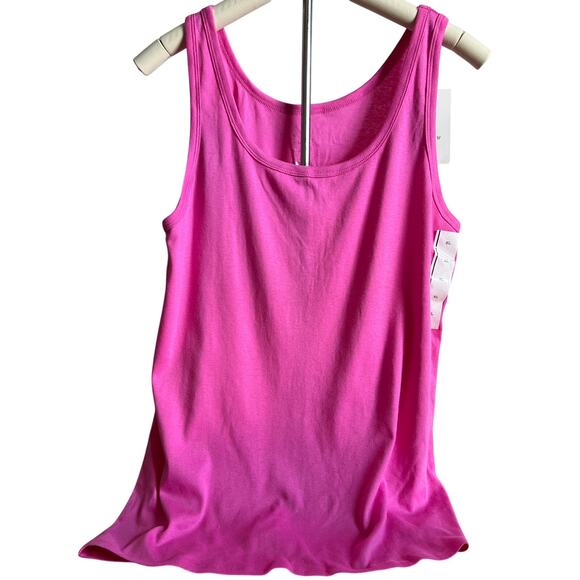 A New Day Women's Pink Slim Fit Wide Strap Tank Top - Size XL - NWT - Picture 1 of 6